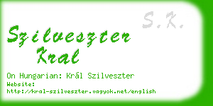 szilveszter kral business card